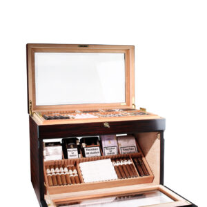 Cave à cigares Adorini Portico Deluxe marron pour 400 cigares, finition marron chaud